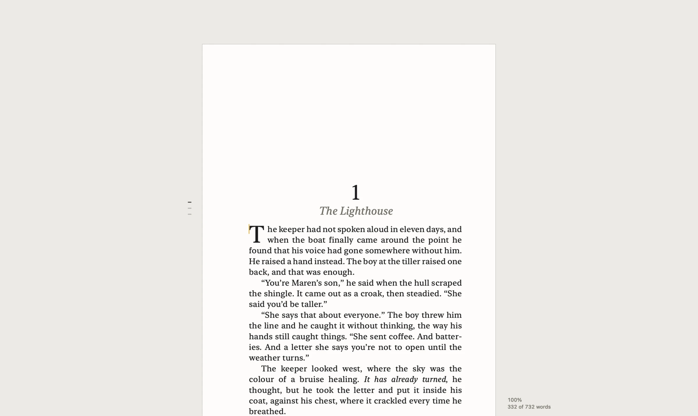 A typeset page.